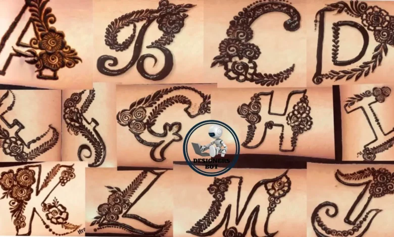 Unique & Stylish Alphabet Mehndi Design (2024)